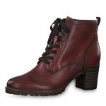 Γυναικεία δερμάτινα μπορντό μποτάκια Tamaris 1-25103-23 536 - Image 5