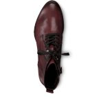 Γυναικεία δερμάτινα μπορντό μποτάκια Tamaris 1-25103-23 536 - Image 3