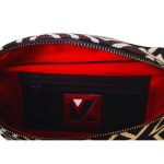 Andlion 0015 μαύρη/λευκή γυναικεία τσάντα μέσης μπανάνα - Image 3