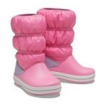 Crocs Παιδικές Γαλότσες Ροζ Puff 206550-6QM - Image 3