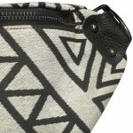 Andlion 0015 μαύρη/λευκή γυναικεία τσάντα μέσης μπανάνα - Image 6