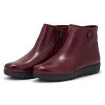 Γυναικεία Δερμάτινα Μποτάκια μπορντό Softies 7131 - Image 5