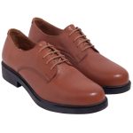 Δερμάτινα Derbies Safe Step 40212 ταμπά - Image 3