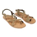 S406 Fantasy Sandals Δερμάτινα Γυναικεία Σανδάλια Ανατομικά σε Λαδί Χρώμα - Image 3