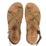 S406 Fantasy Sandals Δερμάτινα Γυναικεία Σανδάλια Ανατομικά σε Λαδί Χρώμα - Image 6