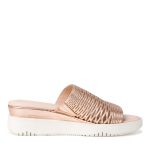 Γυναικεία ροζ χρυσή πλατφόρμα δερμάτινη Tamaris