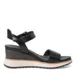 Γυναικεία πλατφόρμα μαύρη δερμάτινη Tamaris