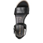 Γυναικεία πλατφόρμα μαύρη δερμάτινη Tamaris - Image 7