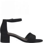 Γυναικεία μαύρα πέδιλα textile Tamaris