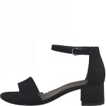 Γυναικεία μαύρα πέδιλα textile Tamaris - Image 3