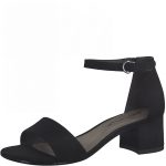 Γυναικεία μαύρα πέδιλα textile Tamaris - Image 4