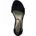 Γυναικεία μαύρα πέδιλα textile Tamaris - Image 6