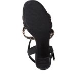 Tamaris Δερμάτινα Γυναικεία Πέδιλα με Χοντρό Χαμηλό Τακούνι σε Μαύρο Χρώμα - Image 6