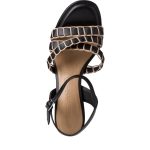 Tamaris Δερμάτινα Γυναικεία Πέδιλα με Χοντρό Χαμηλό Τακούνι σε Μαύρο Χρώμα - Image 7