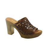 Ragazza Δερμάτινα Mules με Χοντρό Ψηλό Τακούνι σε Ταμπά Χρώμα 0333 - Image 7