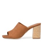 Tamaris Mules με Χοντρό Ψηλό Τακούνι Ταμπά - Image 4