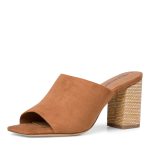 Tamaris Mules με Χοντρό Ψηλό Τακούνι Ταμπά - Image 5