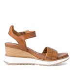 Γυναικεία πλατφόρμα cognac δερμάτινη Tamaris