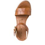 Γυναικεία πλατφόρμα cognac δερμάτινη Tamaris - Image 6