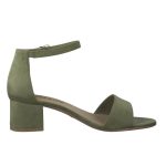 Γυναικεία πράσινα πέδιλα textile Tamaris