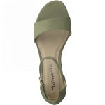 Γυναικεία πράσινα πέδιλα textile Tamaris - Image 6