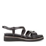 Γυναικεία σανδάλια μαύρα mix