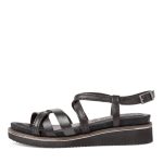 Γυναικεία σανδάλια μαύρα mix - Image 3