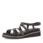 Γυναικεία σανδάλια μαύρα mix - Image 4