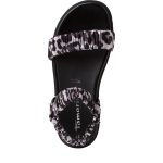 Γυναικεία σανδάλια textile Tamaris μαύρα - Image 6