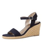 Γυναικεία σανδάλια Tamaris μπλε textile - Image 3