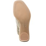 Tamaris Δερμάτινα Γυναικεία Πέδιλα με Χοντρό Ψηλό Τακούνι σε Χακί Χρώμα - Image 6