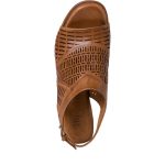 Tamaris Δερμάτινα Γυναικεία Πέδιλα με Χοντρό Ψηλό Τακούνι σε Ταμπά Χρώμα - Image 6