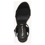 Γυναικεία σανδάλια Tamaris μαύρα textile - Image 5