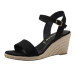 Γυναικεία σανδάλια Tamaris μαύρα textile - Image 6