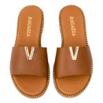 Ragazza Δερμάτινα Γυναικεία Σανδάλια σε Ταμπά Χρώμα 01025 Taba - Image 3