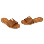 Ragazza Δερμάτινα Γυναικεία Σανδάλια σε Ταμπά Χρώμα 01025 Taba - Image 4