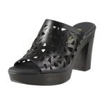 Ragazza Δερμάτινα Mules με Χοντρό Ψηλό Τακούνι σε Μαύρο Χρώμα 0333 - Image 6