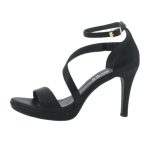 Ragazza Γυναικεία Πέδιλα με Λεπτό Ψηλό Τακούνι σε Μαύρο Χρώμα - Image 3