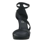 Ragazza Γυναικεία Πέδιλα με Λεπτό Ψηλό Τακούνι σε Μαύρο Χρώμα - Image 4