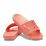 Crocs Classic Slides σε Κοραλλί Χρώμα - Image 5