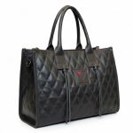 Andlion Κλασική τσάντα ώμου καπιτονέ μεγάλου μεγέθους μαύρο χρώμα - Image 2