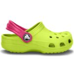 Crocs Kids Classic 10006-3A1 - Παιδικά Σαμπό - Volt Green / Raspberry Ανατομικά - Image 2