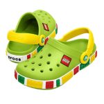 Kids Crocband Lego Shoe Volt Green/Yellow