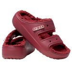Crocs Classic Cozy Sandal Garnet Γυναικεία Ανατομική Παντόφλα - Image 3