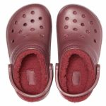 Crocs Classic Lined Clog 203591-612 Garnet Ανατομικό Σαμπό - Image 4