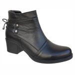 Safe Step 19201 Δερμάτινα Γυναικεία Μποτάκια Αστραγάλου Μαύρα