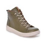 Ελληνικό Χακί  Δερμάτινο Ανατομικό Μποτάκι Sneaker - Image 3