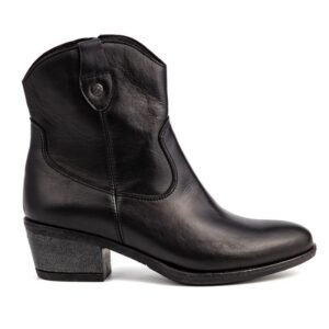 Ragazza μαύρο δερμάτινο μποτάκι 0374