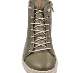 Ελληνικό Χακί  Δερμάτινο Ανατομικό Μποτάκι Sneaker - Image 5