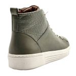 Ελληνικό Χακί  Δερμάτινο Ανατομικό Μποτάκι Sneaker - Image 7